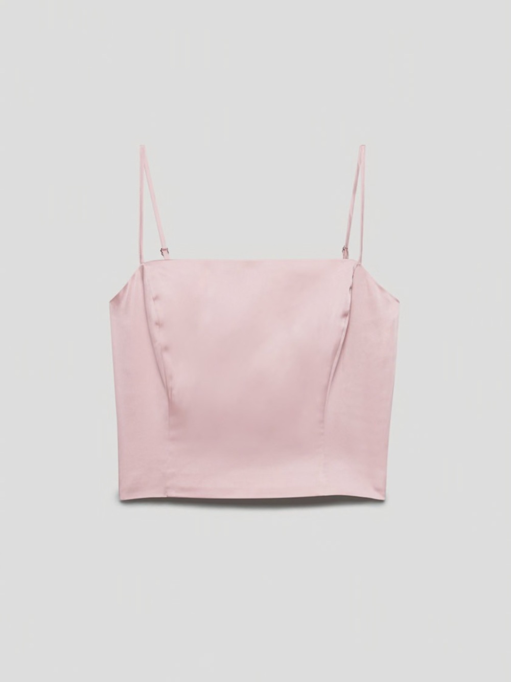 Shimmer Satin Camisole  Square-Neck Crop Cami in mauve